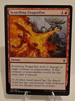 Scorching Dragonfire MTG Throne of Eldraine Regular - Image 1