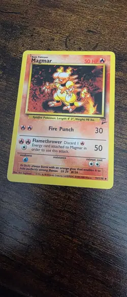 Magmar 51/130 Uncommon Base Set 2 Pokemon Lightly Played - Image 1