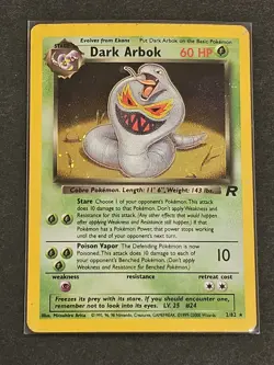 Dark Arbok 2/82 HP Condition Team Rocket Unlimited Holo Rare 🌀 WoTC Pokemon TCG - Image 3