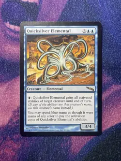 Magic the Gathering MTG Quicksilver Elemental Mirrodin LP - Image 1