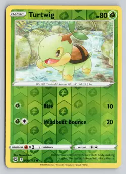 TURTWIG 006/172 COMMON BRILLIANT STARS POKEMON REVERSE HOLO NM - Image 1