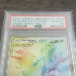 Pokemon TCG Mega Sableye & Tyranitar GX PSA 10 2019 245/236 SR EN - Image 2
