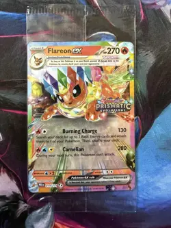 Pokemon Flareon EX 014/131 Prismatic Evolutions Stamp Promo Sealed - Image 1