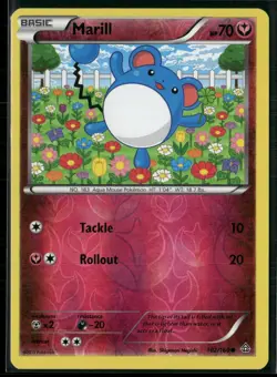 Pokemon - Marill 102/160 Reverse Holo XY Primal Clash LP - Image 1
