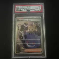 2024 POKEMON TEF EN-TEMPORAL FORCES #211 MORTY'S CONVICTION PSA 10 - Image 1