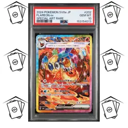 ✨Flareon 202/187 PSA 10 POKEMON JAPANESE SV8a-TERASTAL FESTIVAL SAR - Image 1