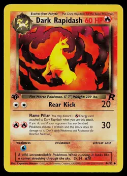Pokemon Card - Dark Rapidash Team Rocket 44/82 Uncommon 1st Edition - Image 1