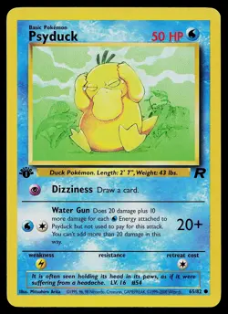 Pokemon Card - Psyduck Team Rocket 65/82 Common 1st Edition - Image 1