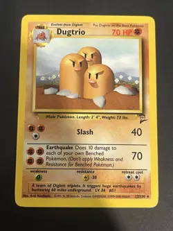 Dugtrio 23/130 Base Set 2 Pokemon Card - Image 1