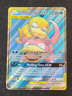 2019 Pokemon Sun and Moon Unified Minds Tag Team Slowpoke & Psyduck Gx #217/236 - Image 1