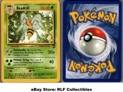2000 Pokemon, Base Set 2, #21/130 Beedrill, Rare - Image 1
