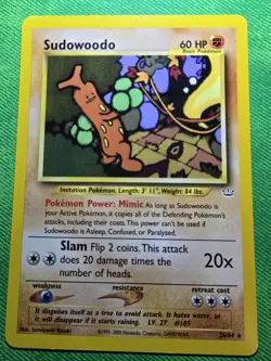 POKEMON SUDOWOODO UNLIMITED NEO REVELATION 26/64 RARE NEAR MINT - Image 1