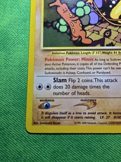 POKEMON SUDOWOODO UNLIMITED NEO REVELATION 26/64 RARE NEAR MINT - Image 5