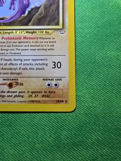 POKEMON AERODACTYL 60 HP UNLIMITED NEO REVELATION 15/64 RARE NEAR MINT - Image 4