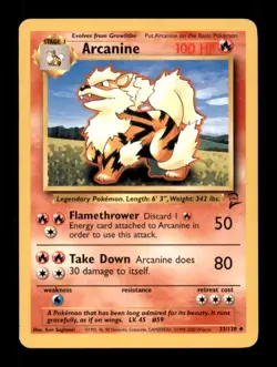 ARCANINE 33/130 UC BASE SET 2 POKEMON NM/M - Image 1
