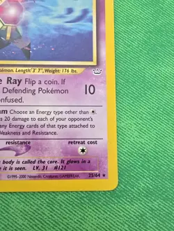 2001 POKEMON TCG NEO REVELATION 25/64 STARMIE UNLIMITED NON-HOLO RARE NEAR MINT - Image 4
