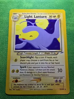 2002 POKEMON TCG NEO DESTINY 23/105 LIGHT LANTURN UNLIMITED NON-HOLO RARE... - Image 1