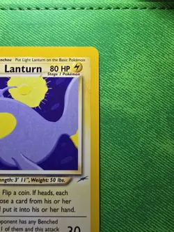 2002 POKEMON TCG NEO DESTINY 23/105 LIGHT LANTURN UNLIMITED NON-HOLO RARE... - Image 3