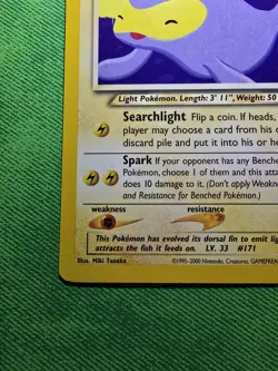 2002 POKEMON TCG NEO DESTINY 23/105 LIGHT LANTURN UNLIMITED NON-HOLO RARE... - Image 5