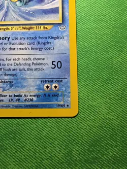 2001 POKEMON TCG NEO REVELATION 19/64 KINGDRA UNLIMITED NON-HOLO RARE NEAR MINT - Image 4
