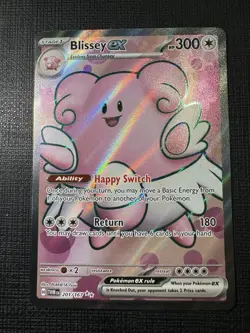 Pokemon Twilight Masquerade Blissey Ex Full Art Holo 201/167 NM - Image 1