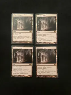 Cathedral of Warx4 [CORE M13] Light Play MTG Free Ship - Image 1