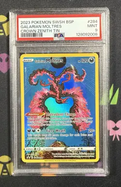 Pokemon Galarian Moltres TCG SWSH284 Sword & Shield Promo Card PSA 9 - Image 1
