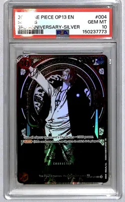 Shanks 2025 OP13 3rd Anniversary Silver #004 PSA 10 - Image 1