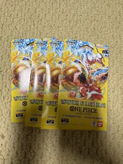 4 Booster Packs English One Piece OP15 Adventure On Kami’s Island - Image 1