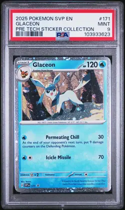 2025 POKEMON SVP EN-SV BLACK STAR PROMO #171 GLACEON PSA 9 - Image 1