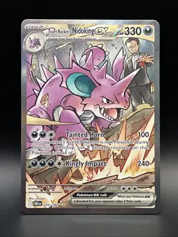 2025 POKEMON DRI EN-DESTINED RIVALS SIR #233 TEAM ROCKET'S NIDOKING EX NM/M - Image 1