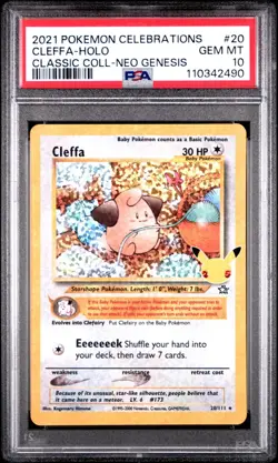 Pokemon Cleffa 20/111 Celebrations Classic Holo Bleed PSA 10 GEM MINT - Image 2