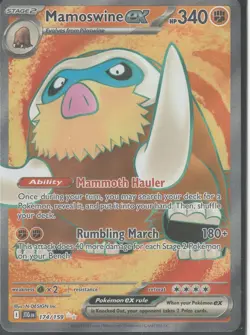Mamoswine ex 174/159 SV Journey Together Ultra Rare Pokemon NM - Image 1