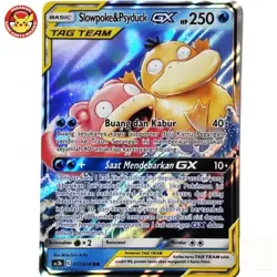 Slowpoke Psyduck GX AC3b 017/204 RR Tag Team Miracle Twins Pokemon TCG Indonesia - Image 1