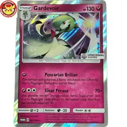 UPNORMAL COFFEE STAMP Gardevoir PROMO 081/SM-P Pokemon TCG Indonesia Exclusive - Image 1