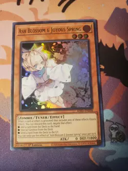 YuGiOh Ash Blossom & Joyous Spring 1st Ed Super Rare RA01-EN008 - Image 1