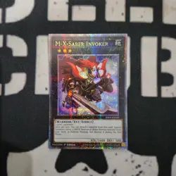 YuGiOh TCG M-X-Saber Invoker RA04-EN169 Quarter Century Secret Rare 1st Ed NM - Image 1