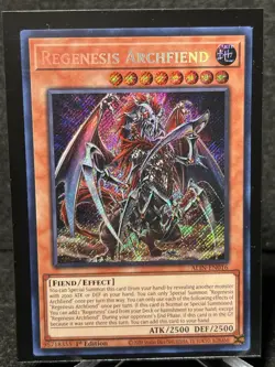 Yugioh Alliance Insight - Regenesis Archfiend - Secret Rare - ALIN-EN016 - Image 1