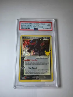 POKEMON 2021 Celebrations Classic Pop Series 5 UMBREON Gold Star #17 PSA 9 Mint - Image 1
