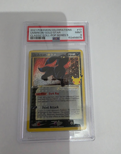 POKEMON 2021 Celebrations Classic Pop Series 5 UMBREON Gold Star #17 PSA 9 Mint - Image 3