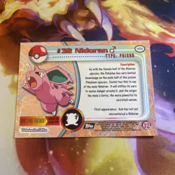 1999 Topps Pokemon #32 Nidoran TV Animation Edition Black Logo - Image 2