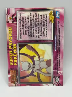 Pokemon Super Psychic Mewtwo #0 Movie Promo 1999 NM - Image 2