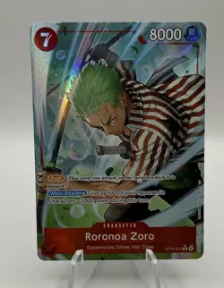 One Piece The Azure Sea’s Seven Roronoa Zoro OP14-015 Alternate Alt Art NM - Image 1