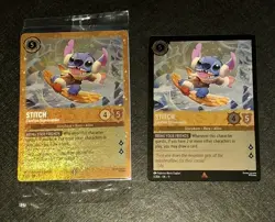 SEALED Stitch Carefree Snowboarder Gold Promo 42/P3 & Foil Disney Lorcana Cards - Image 1