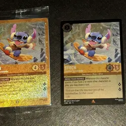 SEALED Stitch Carefree Snowboarder Gold Promo 42/P3 & Foil Disney Lorcana Cards - Image 2