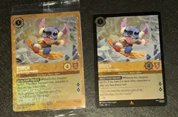 SEALED Stitch Carefree Snowboarder Gold Promo 42/P3 & Foil Disney Lorcana Cards - Image 4