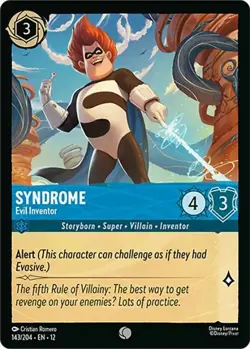 Syndrome - Evil Inventor 143/204 COLD FOIL Wilds Unknown Lorcana - Image 1
