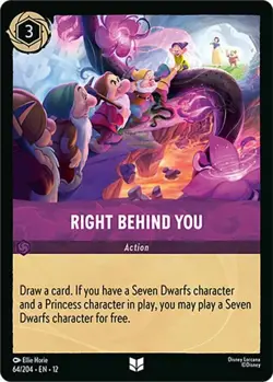 Right Behind You 64/204 COLD FOIL Wilds Unknown Disney Lorcana - Image 1
