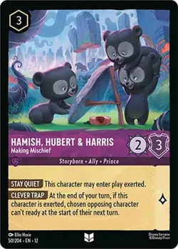 Hamish, Hubert & Harris-Making Mischief 50/204 COLD FOIL Wilds Unknown Lorcana - Image 1