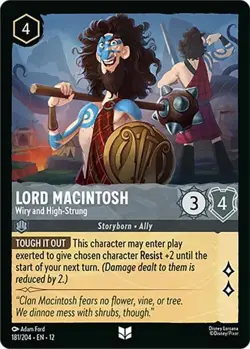 Lord Macintosh-Wiry and High-Strung 181/204 COLD FOIL Wilds Unknown Lorcana - Image 1
